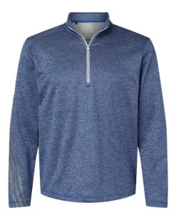 Adidas Men's Brushed Terry Heathered Quarter-Zip Pullover -Adidas Store 134613163.