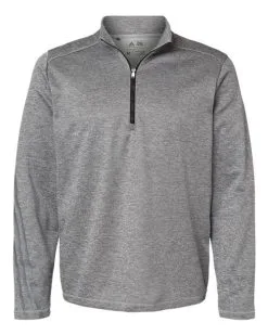 Adidas Men's Brushed Terry Heathered Quarter-Zip Pullover -Adidas Store 134613313.