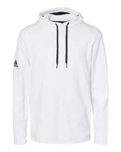 Adidas Men's Textured Mixed Media Hooded Sweatshirt -Adidas Store 134613792.