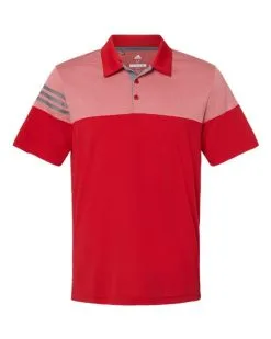Adidas Men's Heathered 3-Stripes Colorblock Polo -Adidas Store 134768736.