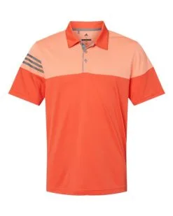 Adidas Men's Heathered 3-Stripes Colorblock Polo -Adidas Store 134819378.