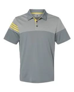 Adidas Men's Heathered 3-Stripes Colorblock Polo -Adidas Store 134819388.
