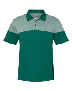 Adidas Men's Heathered 3-Stripes Colorblock Polo -Adidas Store 134819398.