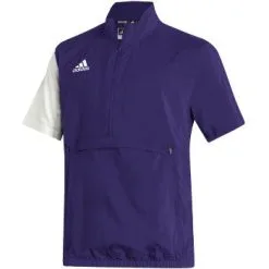 Adidas Mens Stadium 1/4 Zip Woven Short Sleeve Golf Top