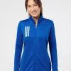 Adidas Women's 3-Stripes Double Knit Full-Zip -Adidas Store 86476995.