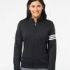 Adidas Women's 3-Stripes French Terry Full-Zip Jacket -Adidas Store 86477035.