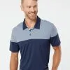 Adidas Men's Heathered 3-Stripes Colorblock Polo -Adidas Store 86694841.