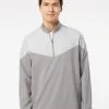 Adidas Men's Heather Chevron Quarter-Zip Wind Pullover -Adidas Store 86696786