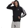Adidas Men's 3-Stripe Fleece Full Zip Hoodie