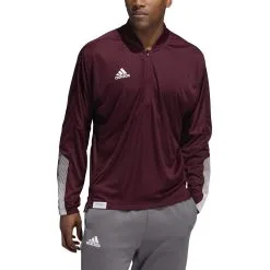 Adidas Men's 1/4 Zip Knit Long Sleeve Fleece Sweatshirt -Adidas Store GM2584.1638809194109