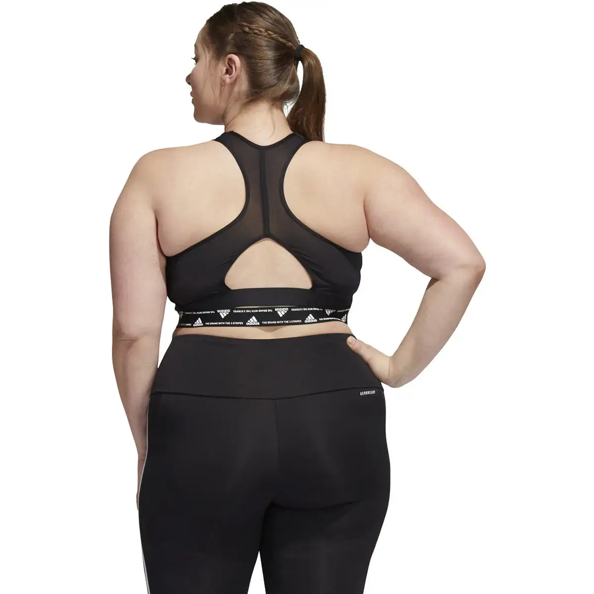 Adidas Women's Powerreact Training Medium Support Bra (Plus Size) 4 Adidas Women's Powerreact Training Medium Support Bra (Plus Size) - Image 2